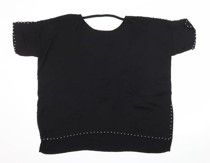 Womens UK Size S H&M Black Basic Blouse