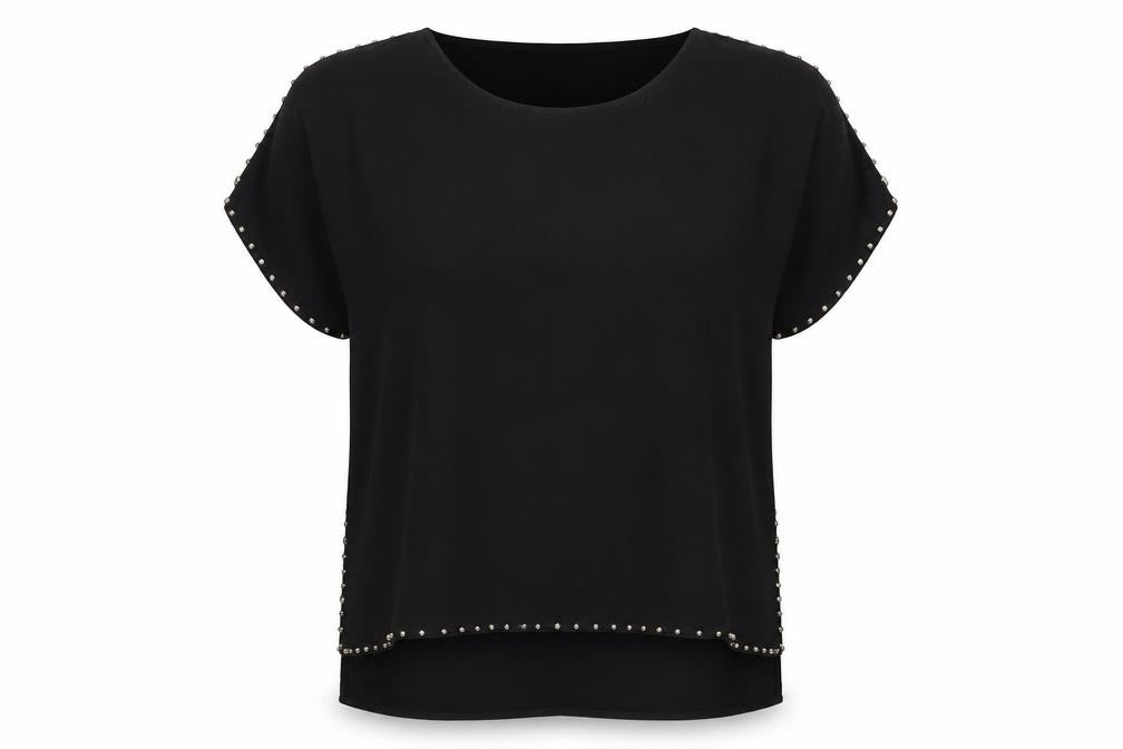 Womens UK Size S H&M Black Basic Blouse