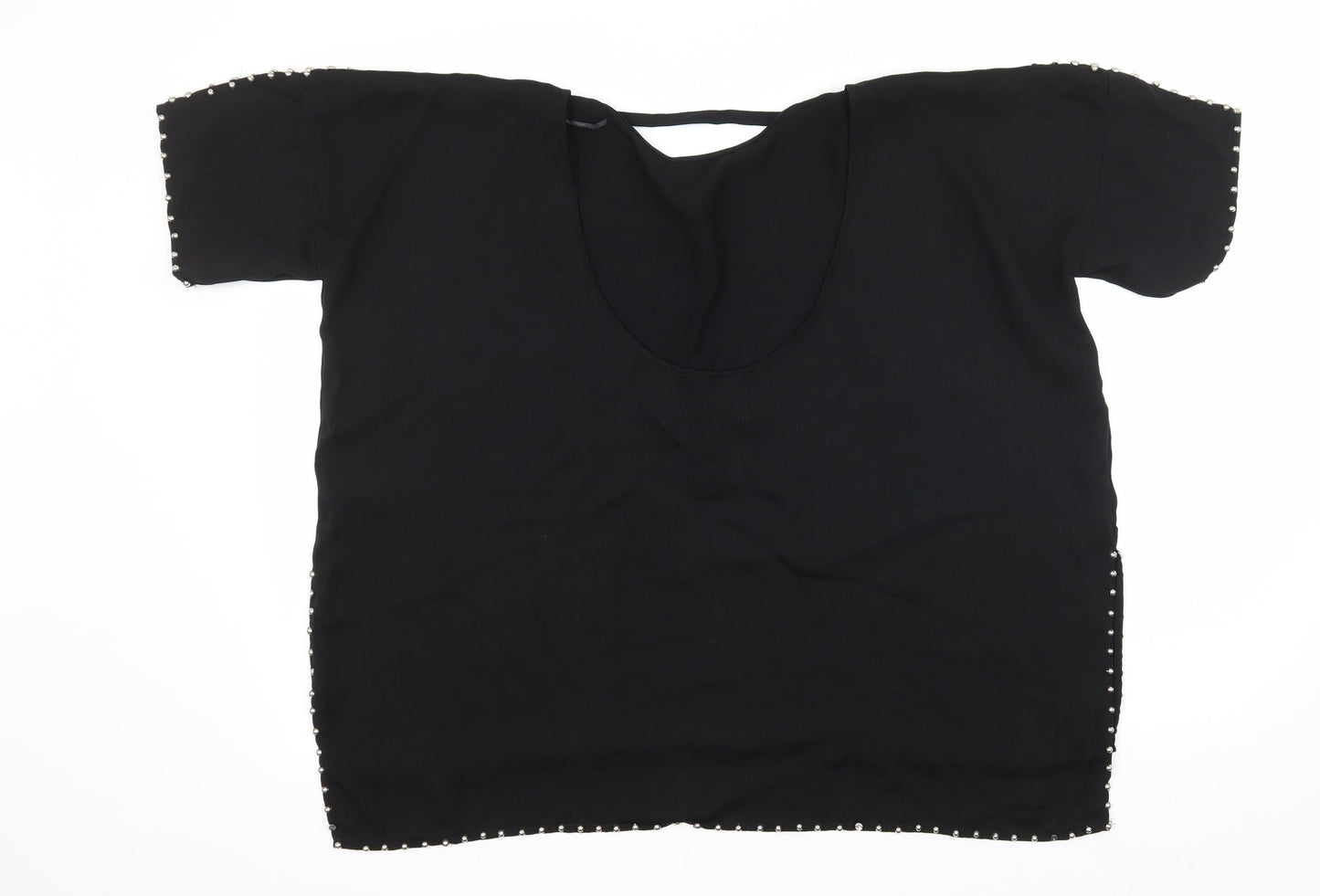 Womens UK Size S H&M Black Basic Blouse