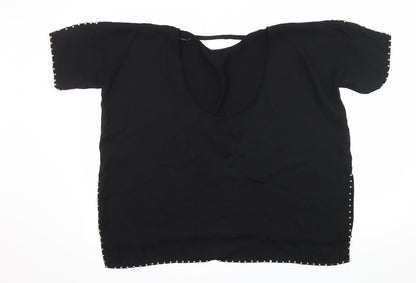 Womens UK Size S H&M Black Basic Blouse