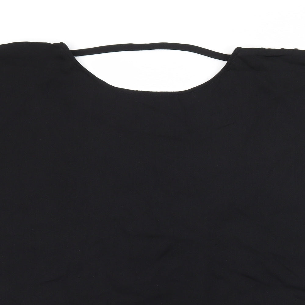 Womens UK Size S H&M Black Basic Blouse