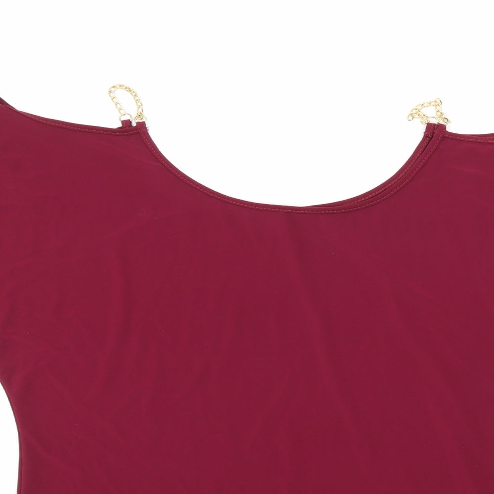 Womens UK Size 8 Atmosphere Pink Basic T-Shirt