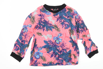 Womens UK Size 8 Topshop Pink Basic Blouse