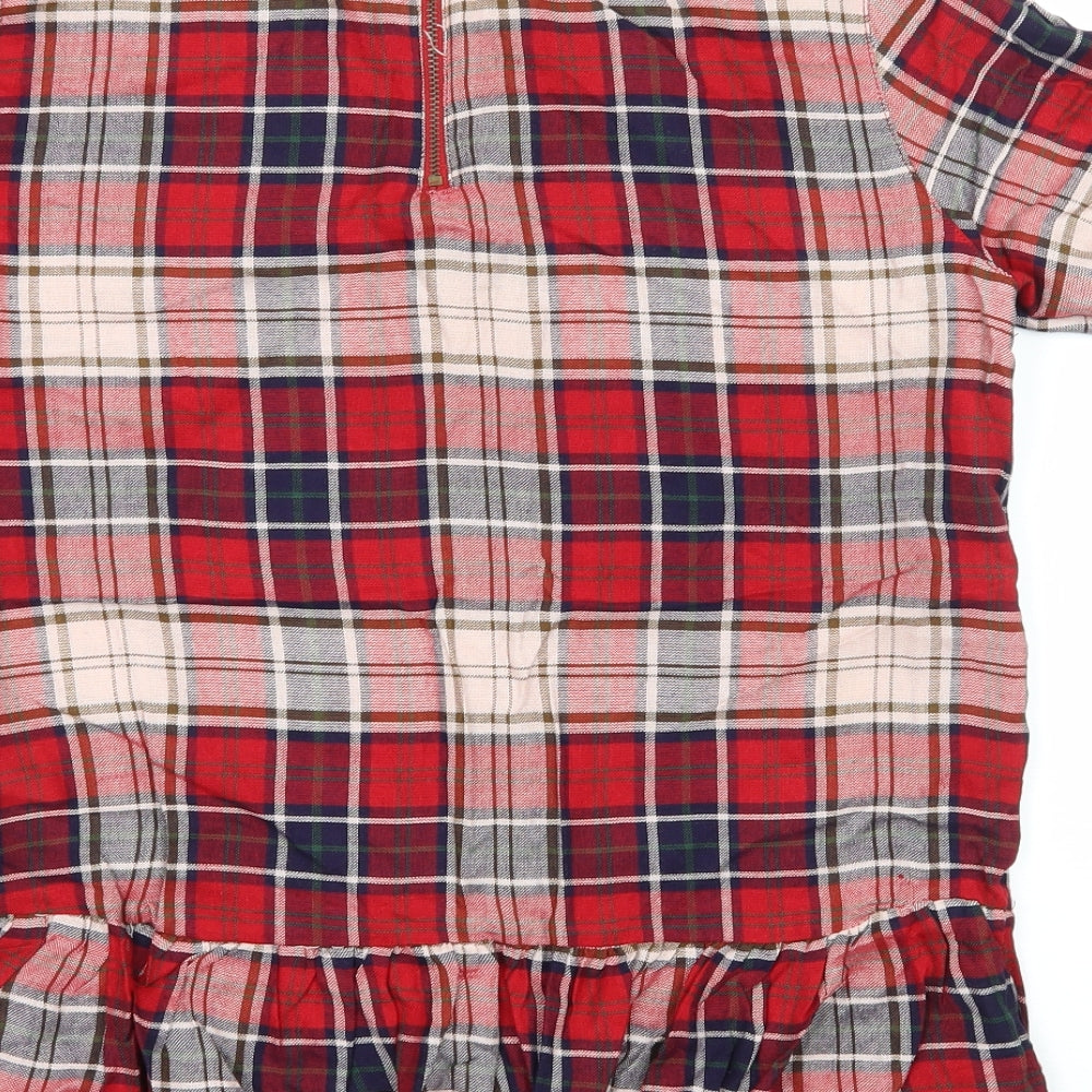 Atmosphere Womens Red Check  Basic Blouse Size 8