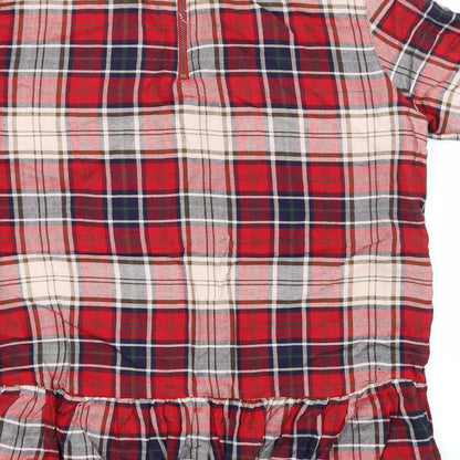 Atmosphere Womens Red Check  Basic Blouse Size 8