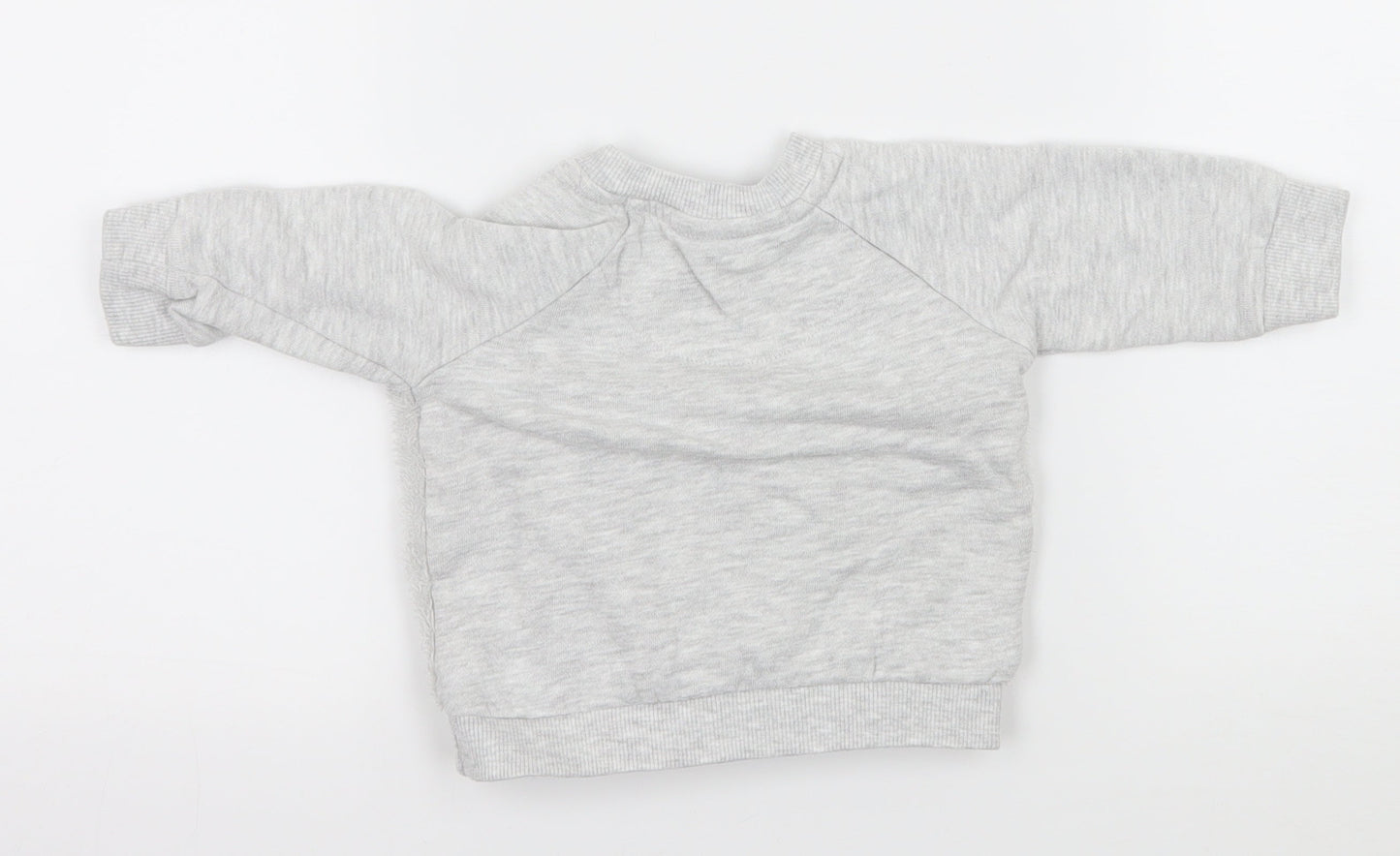 F&F Baby Grey  Jersey Pullover Jumper Size 0-3 Months  - Bear