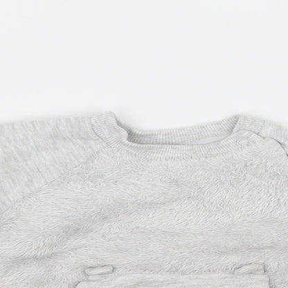 F&F Baby Grey  Jersey Pullover Jumper Size 0-3 Months  - Bear
