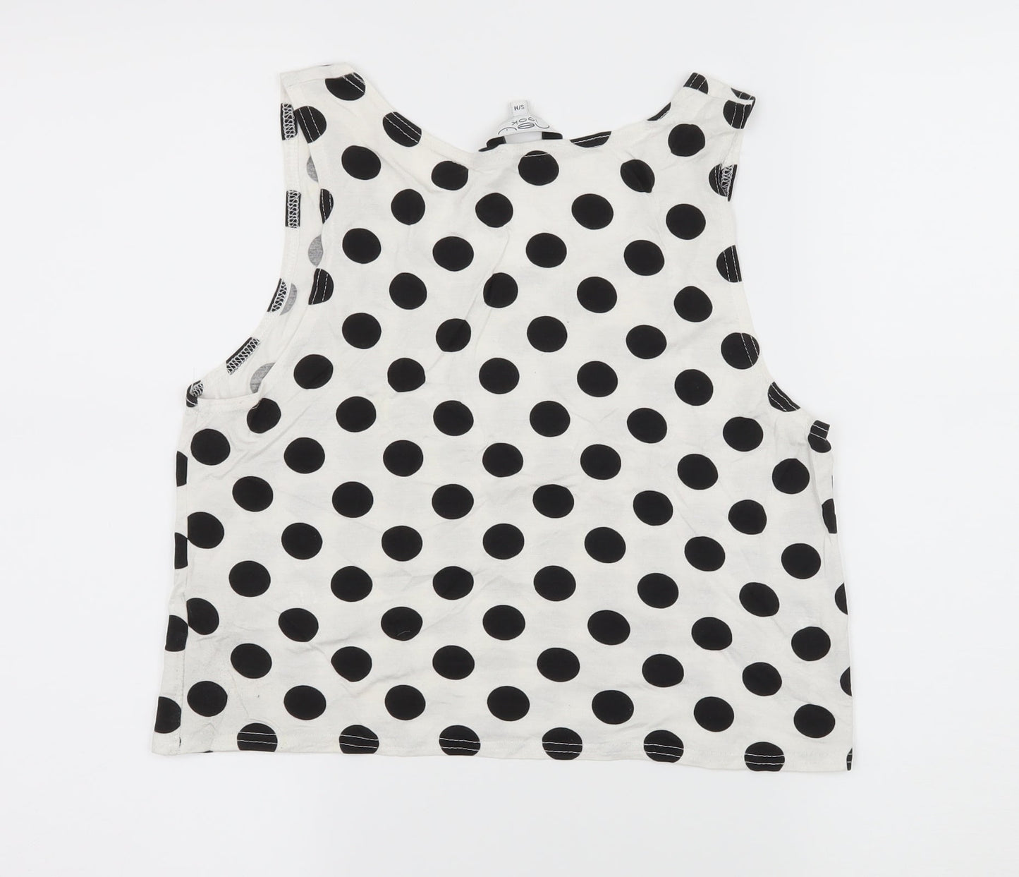 Womens UK Size S New Look White Basic Tank