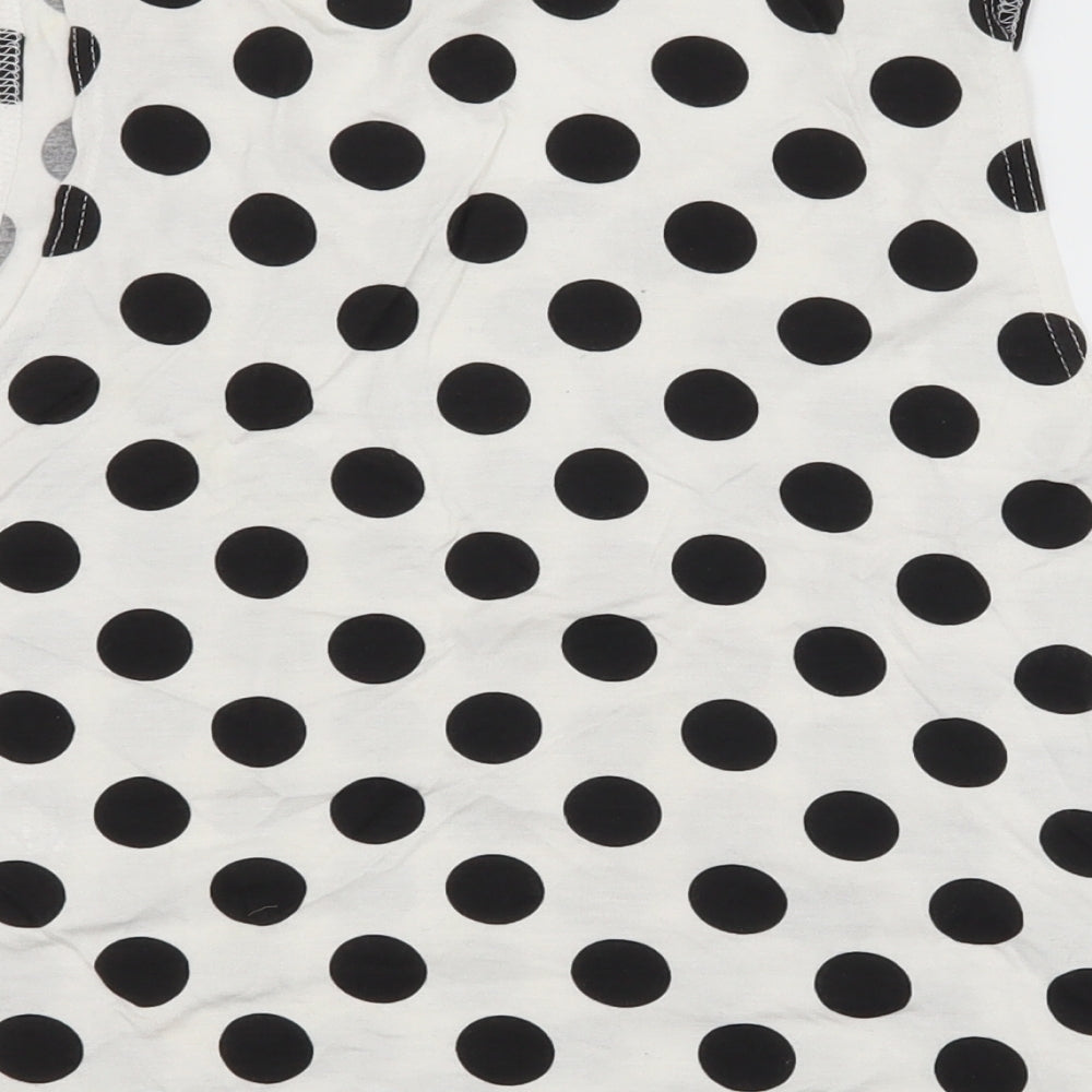 Womens UK Size S New Look White Basic Tank