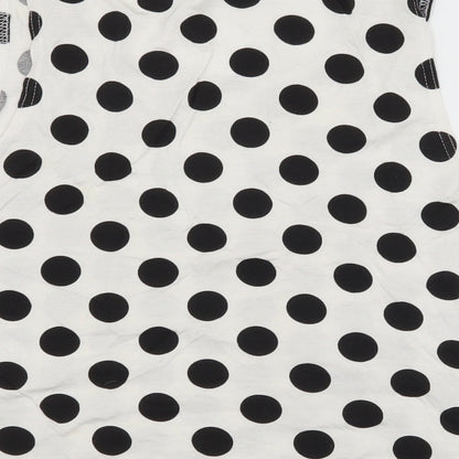 Womens UK Size S New Look White Basic Tank