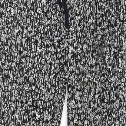 F&F Womens Black Geometric  Jogger Trousers Size 6 L24 in