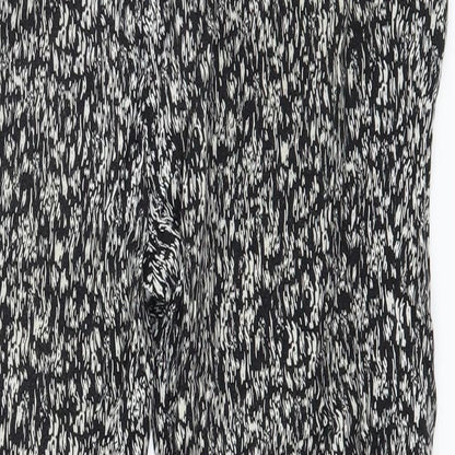 F&F Womens Black Geometric  Jogger Trousers Size 6 L24 in