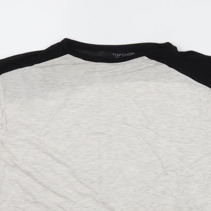 Topshop Womens Green  Jersey Basic T-Shirt Size 6