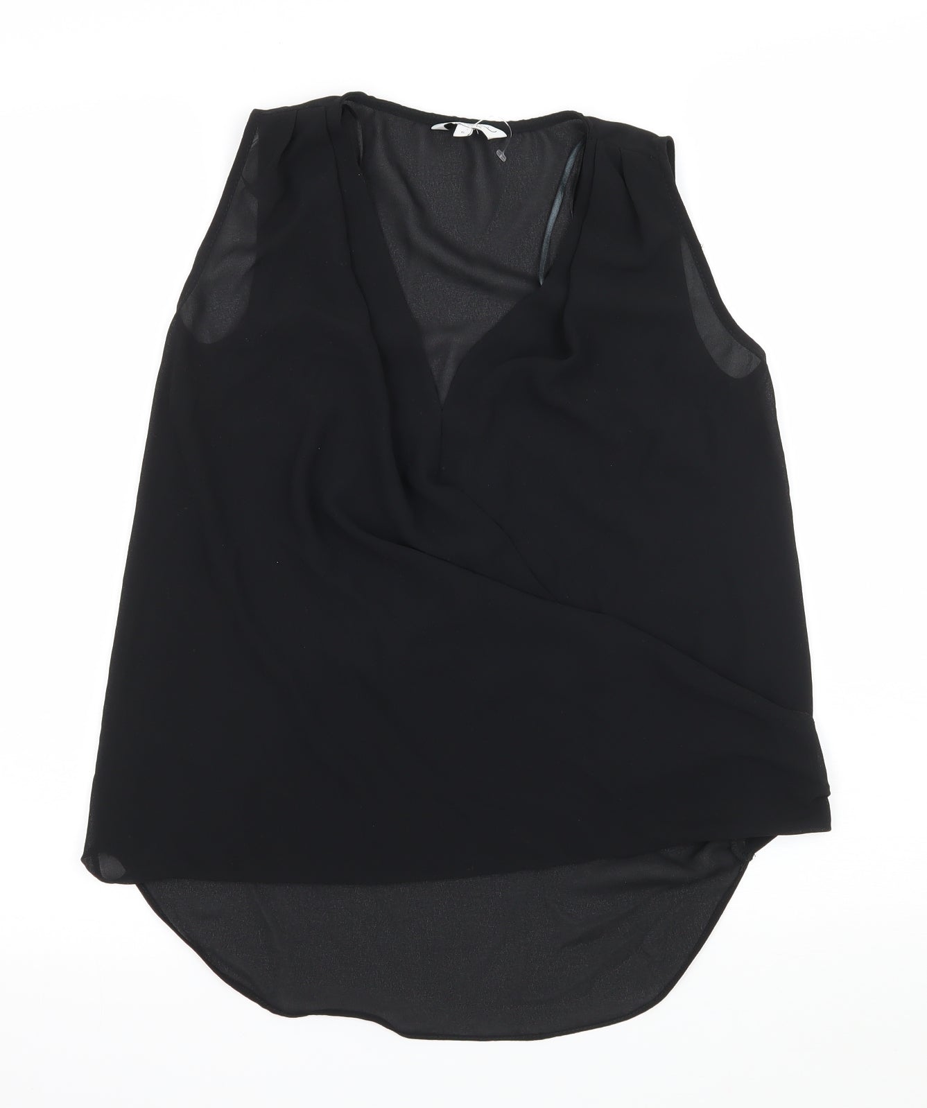 Womens UK Size 6 New Look Black Basic Blouse