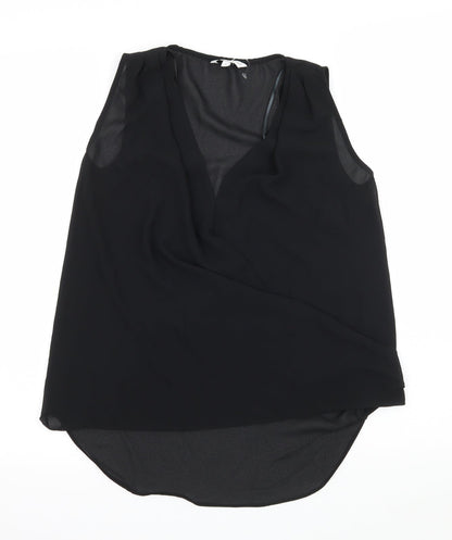 Womens UK Size 6 New Look Black Basic Blouse