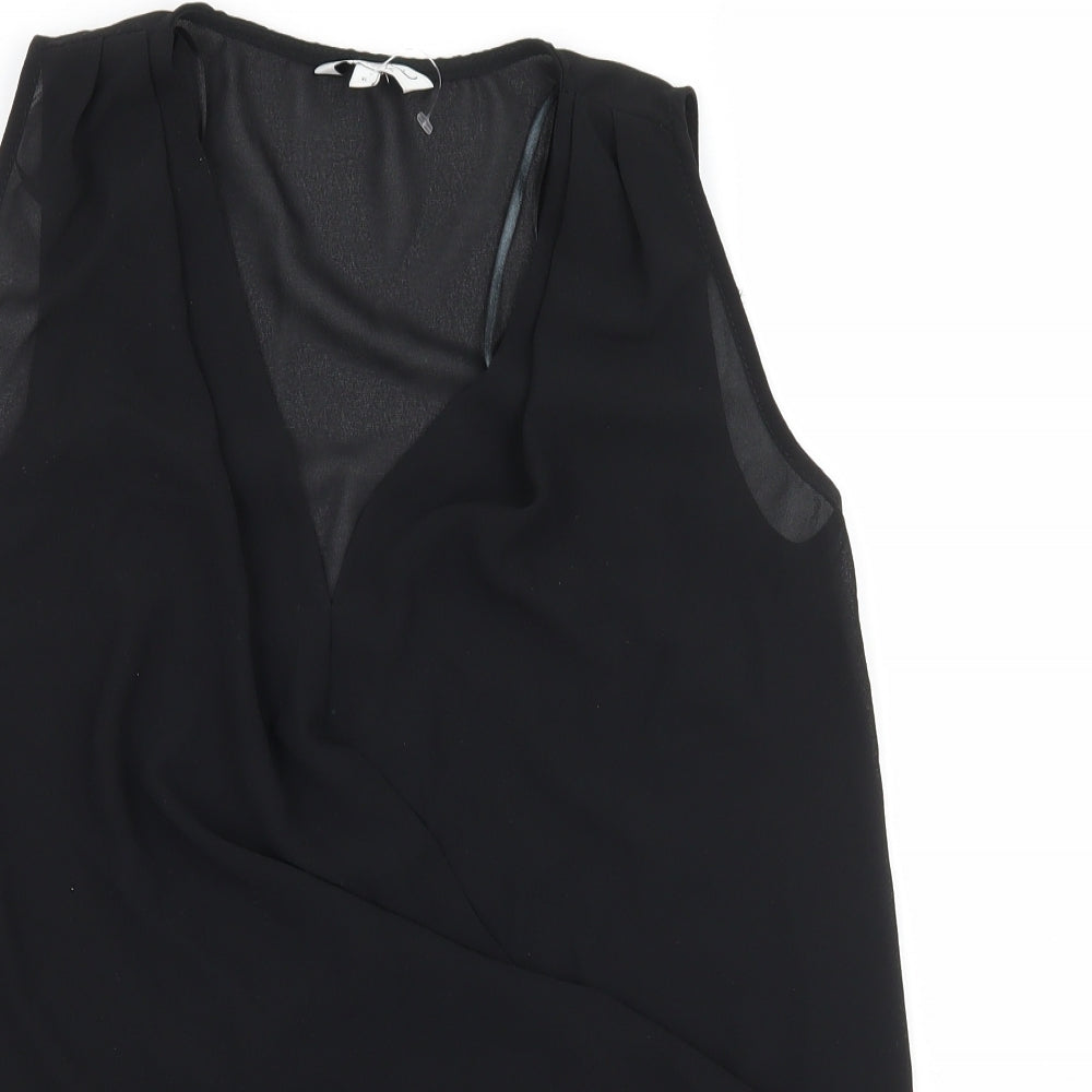 Womens UK Size 6 New Look Black Basic Blouse