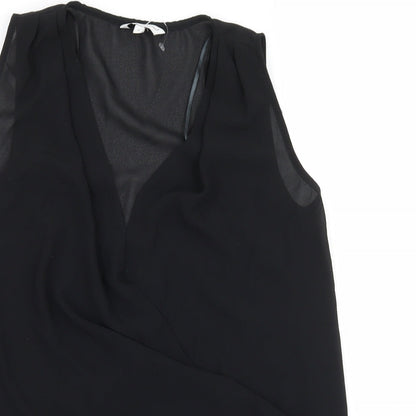 Womens UK Size 6 New Look Black Basic Blouse