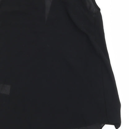 Womens UK Size 6 New Look Black Basic Blouse