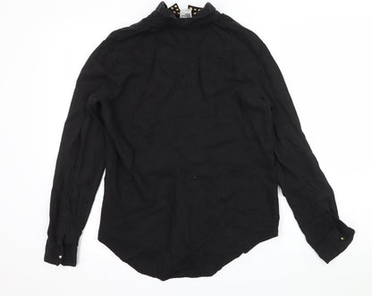 Womens UK Size 6 H&M Black Basic Blouse