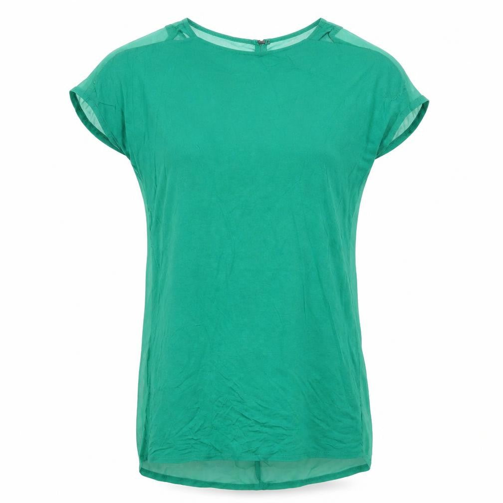 Womens UK Size XS H&M Green Basic T-Shirt