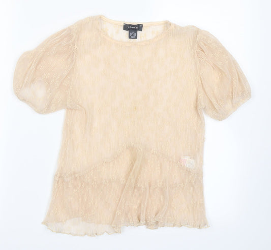 Primark Womens Beige Floral  Basic Blouse Size XS