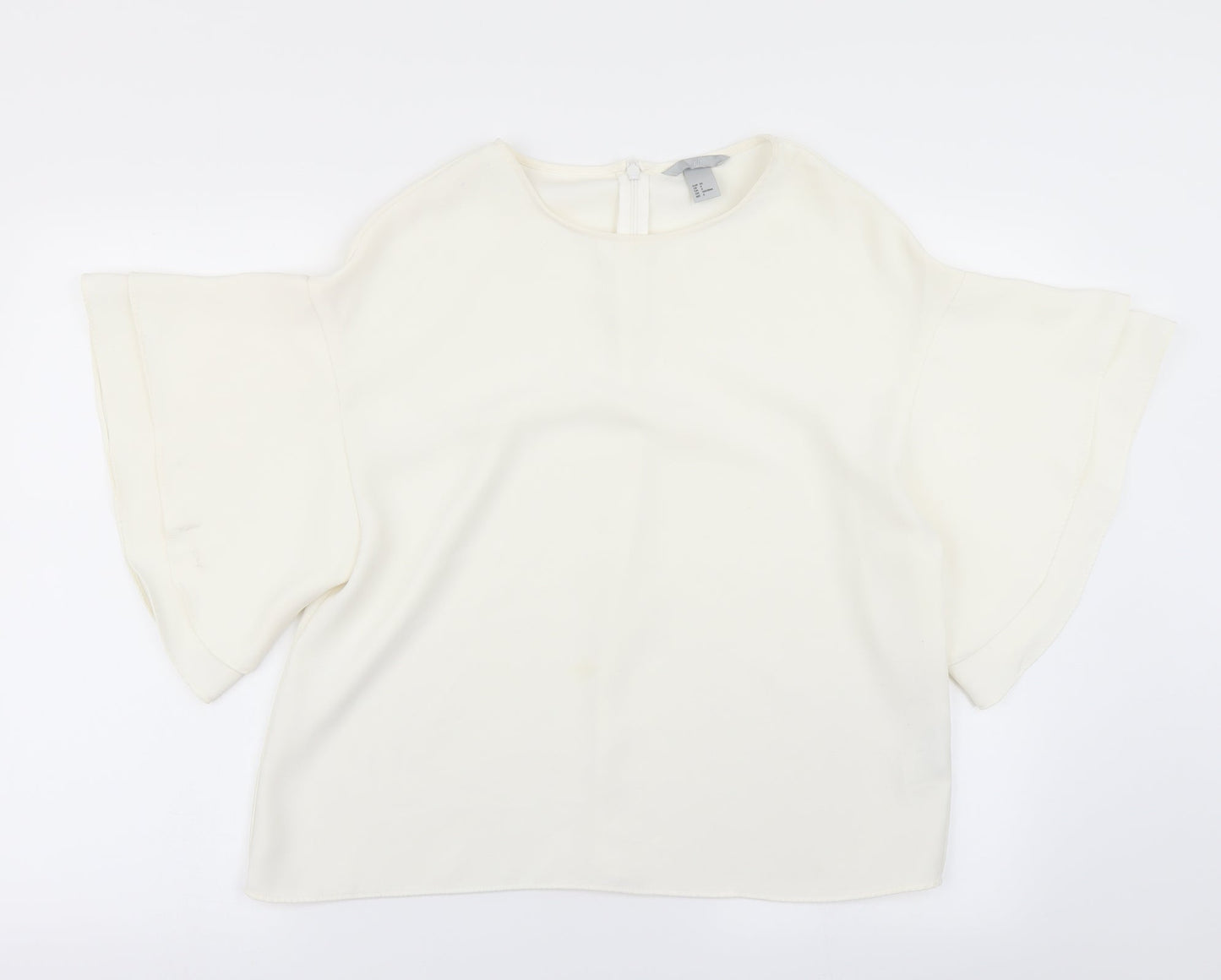 Womens UK Size 8 H&M White Basic Blouse