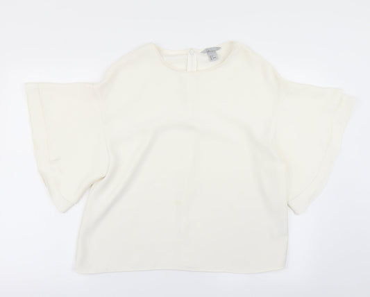 Womens UK Size 8 H&M White Basic Blouse