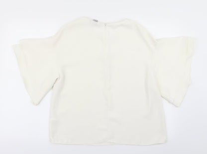Womens UK Size 8 H&M White Basic Blouse