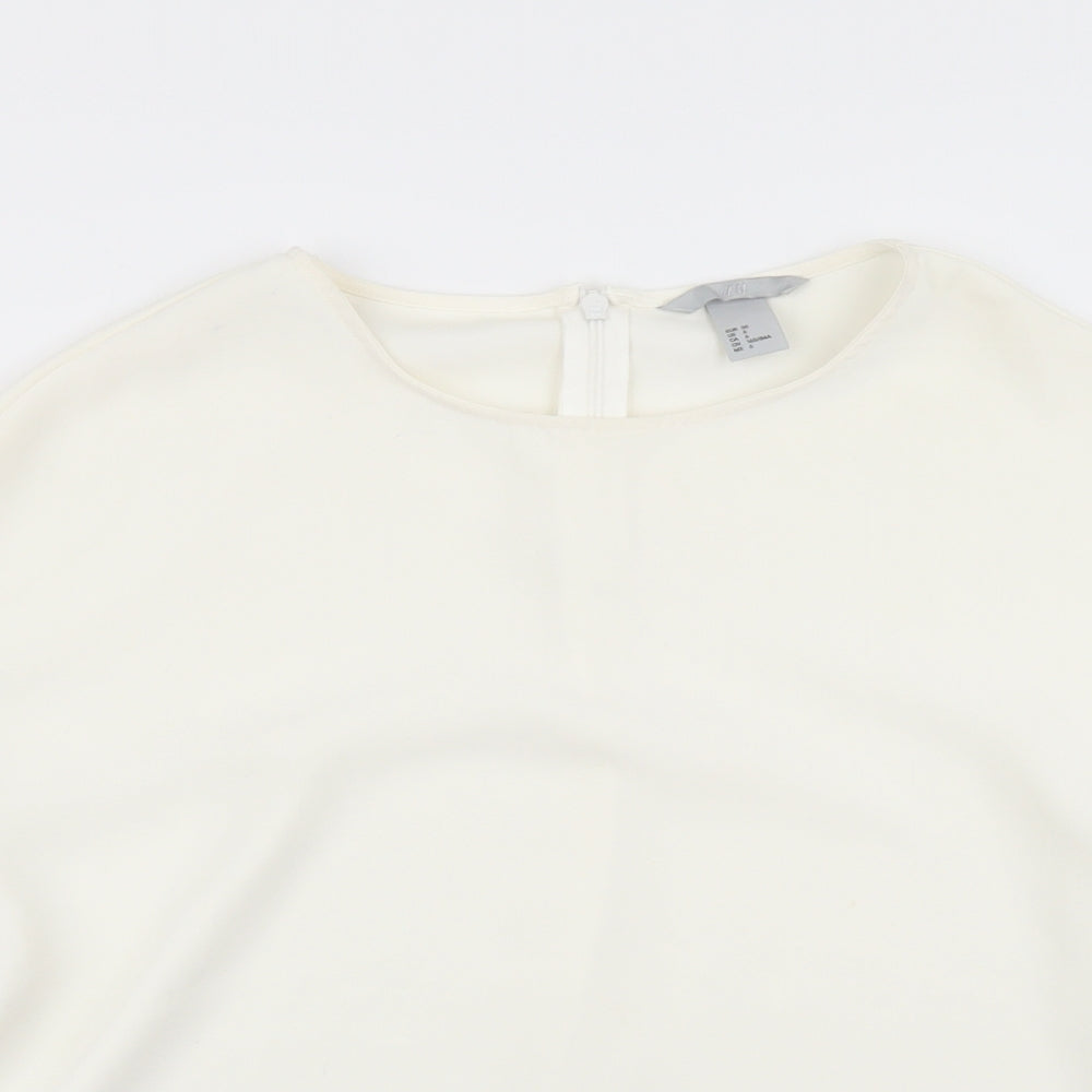 Womens UK Size 8 H&M White Basic Blouse