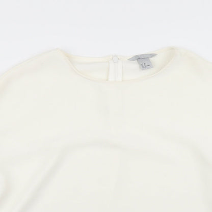 Womens UK Size 8 H&M White Basic Blouse