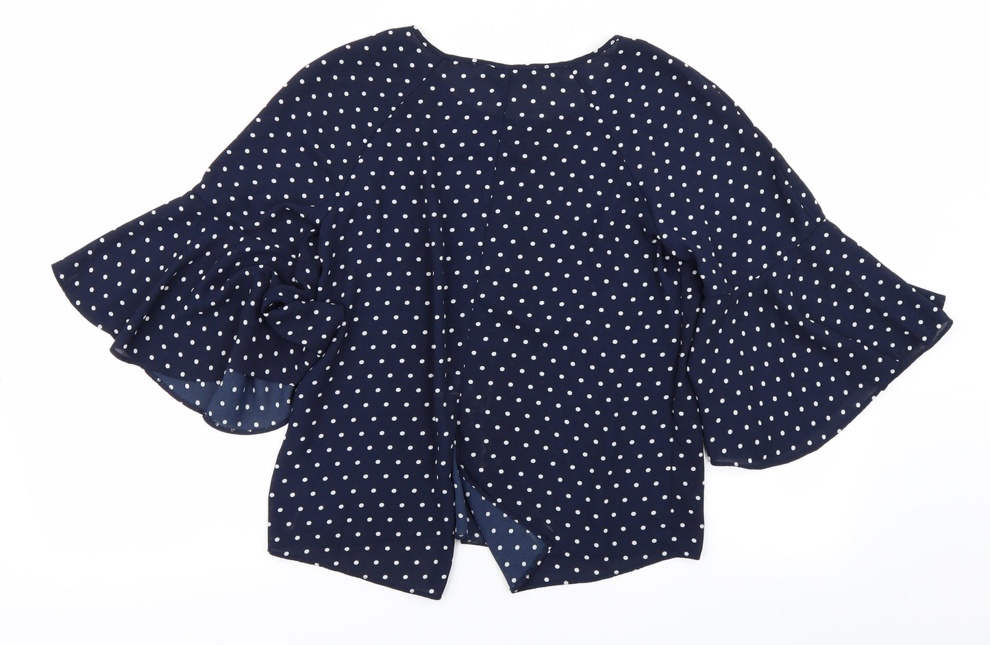 Primark Womens Blue Polka Dot  Basic Blouse Size 8