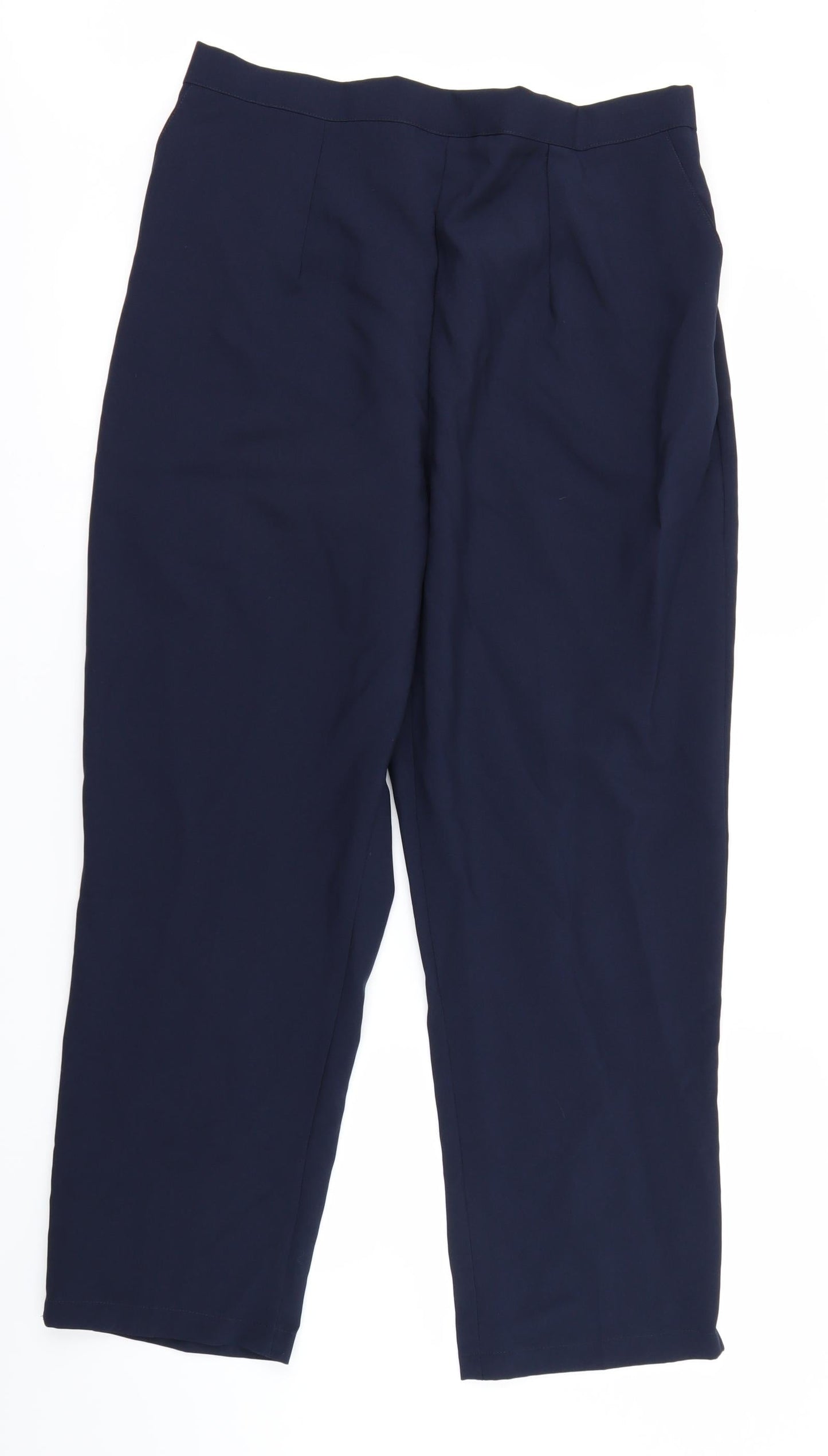 Womens UK Size 20 Preworn Regular Fit  Blue Trousers