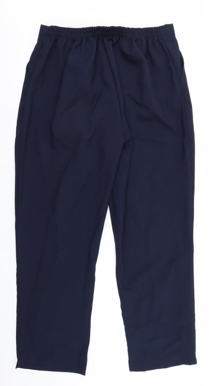 Womens UK Size 20 Preworn Regular Fit  Blue Trousers