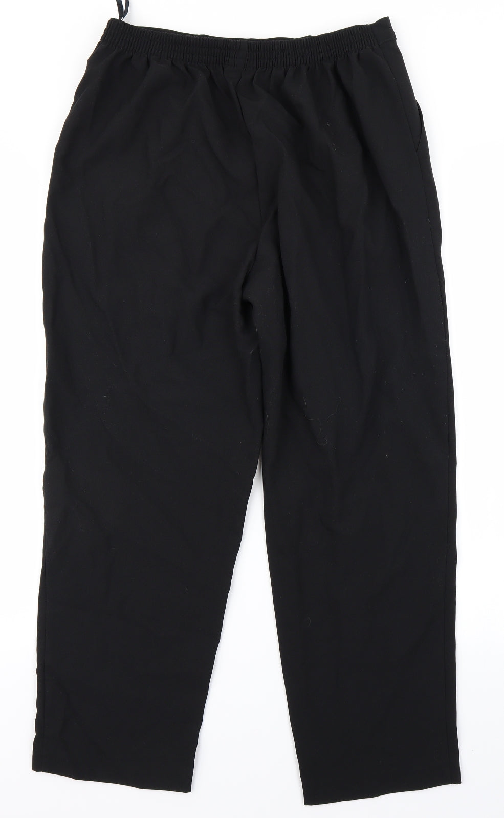 Womens UK Size 14 Classic Regular Fit Capri Black Trousers
