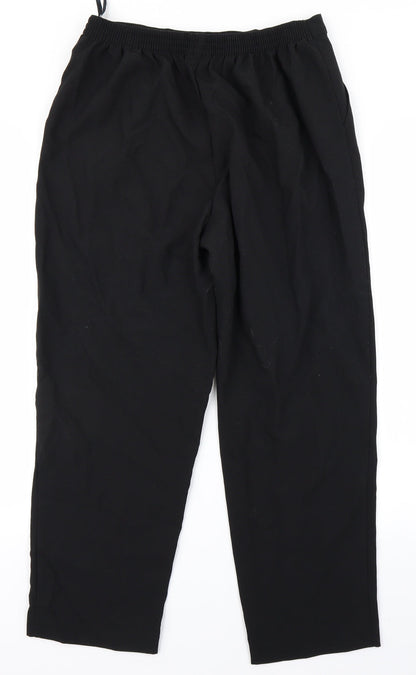 Womens UK Size 14 Classic Regular Fit Capri Black Trousers