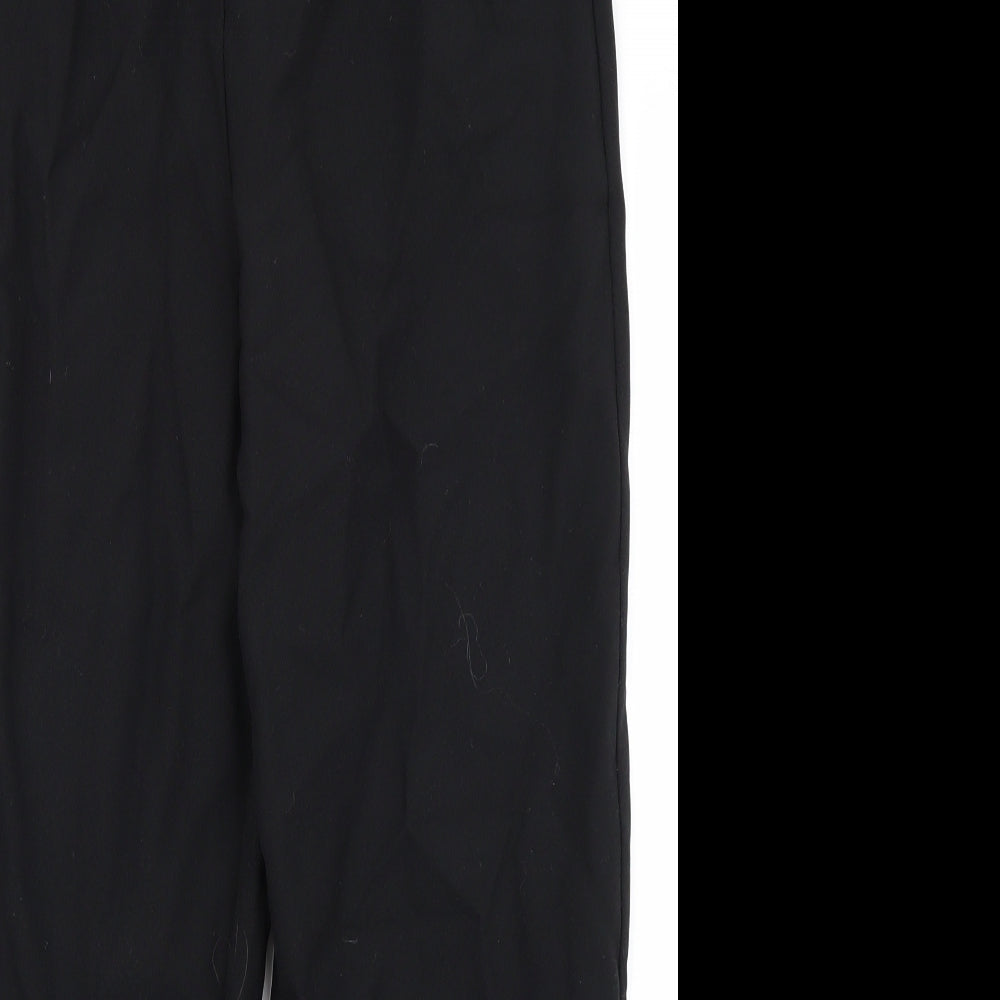 Womens UK Size 14 Classic Regular Fit Capri Black Trousers