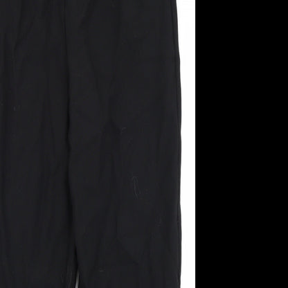 Womens UK Size 14 Classic Regular Fit Capri Black Trousers