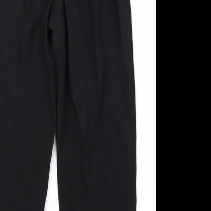 Womens UK Size 14 Classic Regular Fit Capri Black Trousers