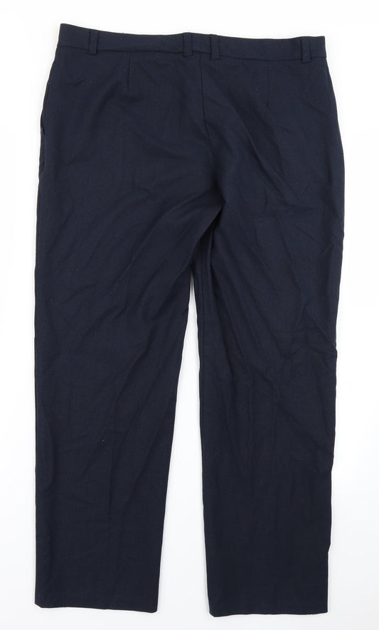 M&S Collection Womens Blue   Trousers  Size 14 L24 in