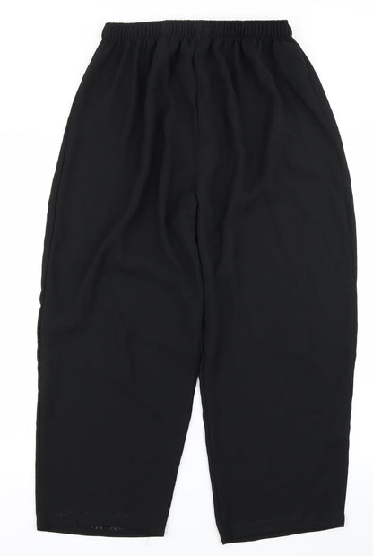 Womens UK Size 20 Preworn Regular Fit  Black Trousers