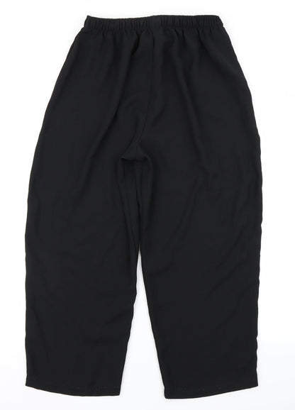 Womens UK Size 20 Preworn Regular Fit  Black Trousers