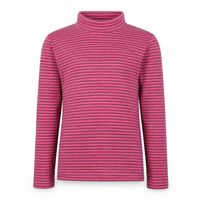 Front view of Next girls’ pink striped basic t-shirt, size 7, years