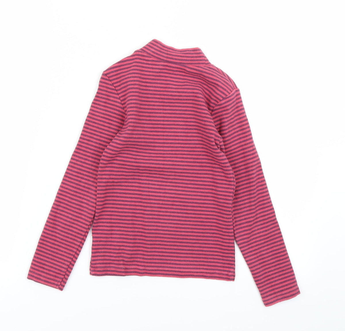 Back view of Next girls’ pink striped basic t-shirt, size 7, years