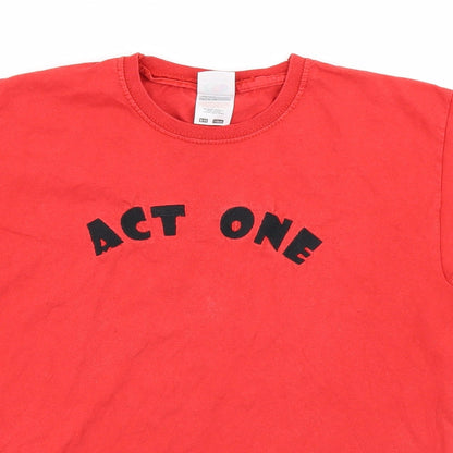 Fruit of the Loom Boys Red   Basic T-Shirt Size 9-10 Years