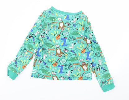 Back view of TU boys’ green basic t-shirt, size 3-4, years