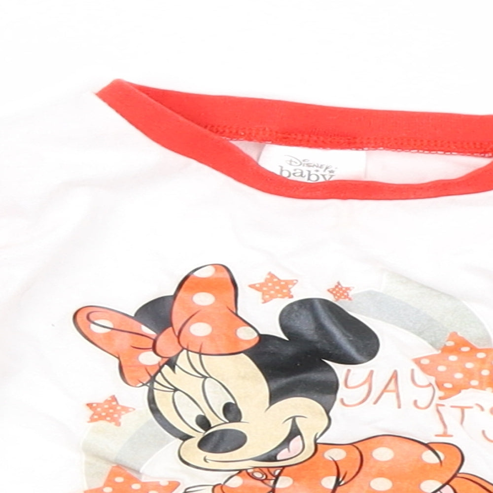 Disney Girls Red   Basic T-Shirt Size 18-24 Months  - Minnie Mouse