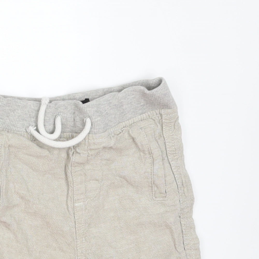 Denim & Co. Boys Beige   Cropped Trousers Size 18-24 Months  - shorts