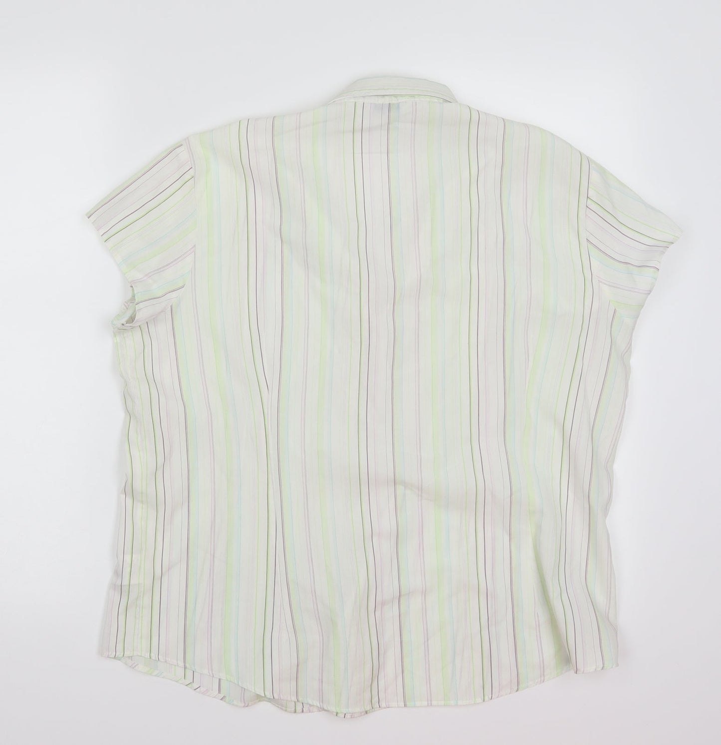 Womens UK Size 16 E-vie White Basic Button-Up