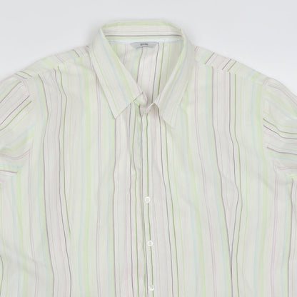 Womens UK Size 16 E-vie White Basic Button-Up