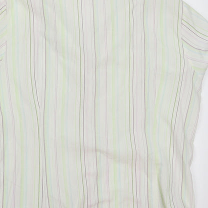 Womens UK Size 16 E-vie White Basic Button-Up